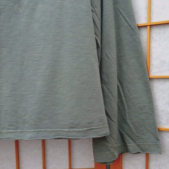 FRESH PRODUCE Ana Split Back Sweatshirt Bell Sleeve Shadow gray Top - Picture 5 of 7